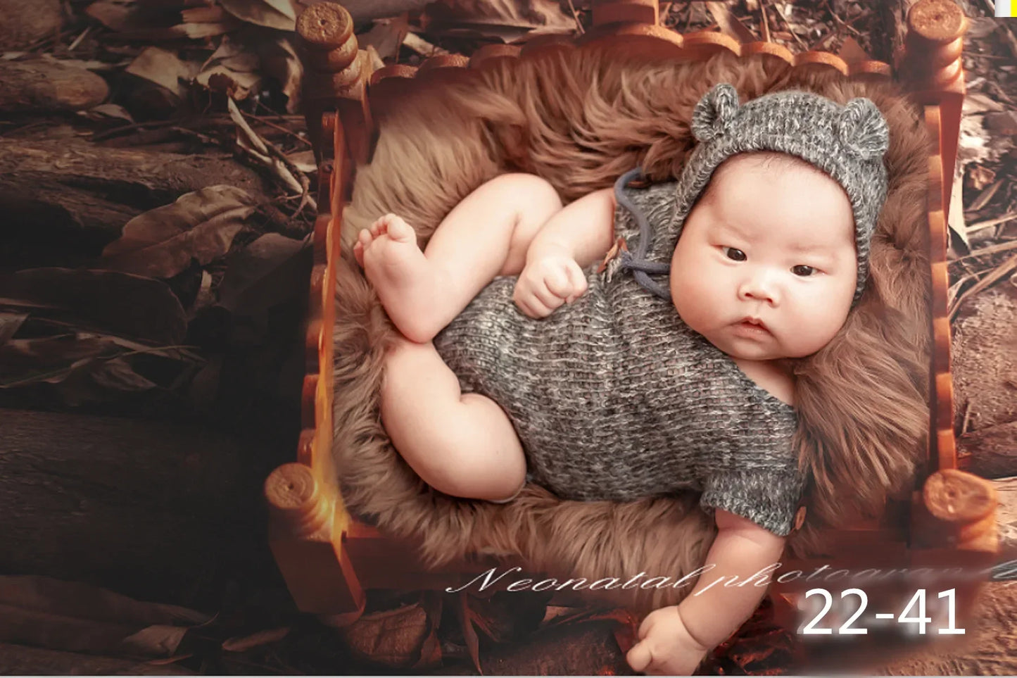 0 to 3 Months Newborn Photography Suit Baby Products Knitted Hat One Piece Dress Rompers Lace Dress Jumpsuit