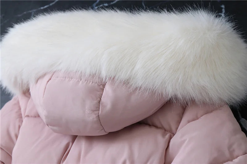 -30℃ Plus Thick Velvet Rompers Baby Padded Warm Bodysuits Clothes Winter Infant Waterproof Hooded One-Pieces Girls Boys Overalls