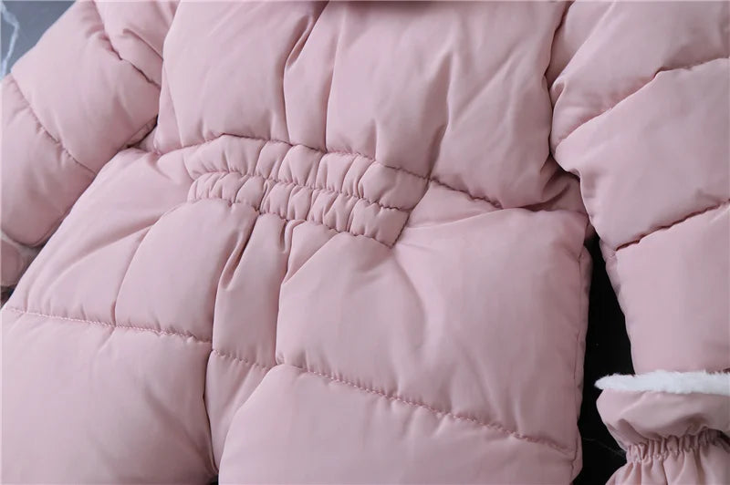 -30℃ Plus Thick Velvet Rompers Baby Padded Warm Bodysuits Clothes Winter Infant Waterproof Hooded One-Pieces Girls Boys Overalls