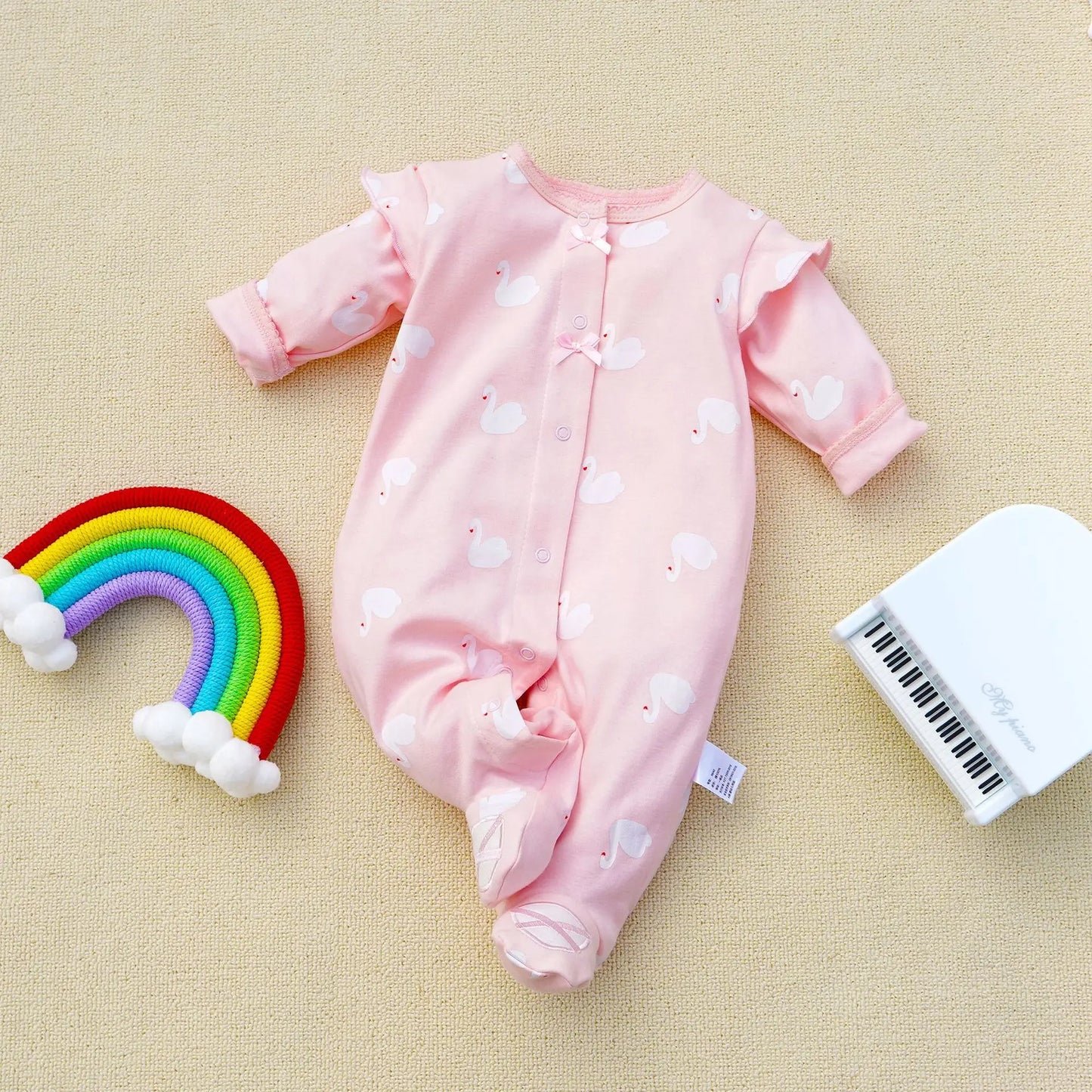 0-12Months cute Baby Rompers Newborn Girls 100%Cotton Clothes of Long Sheeve Infant Clothing Pajamas Overalls