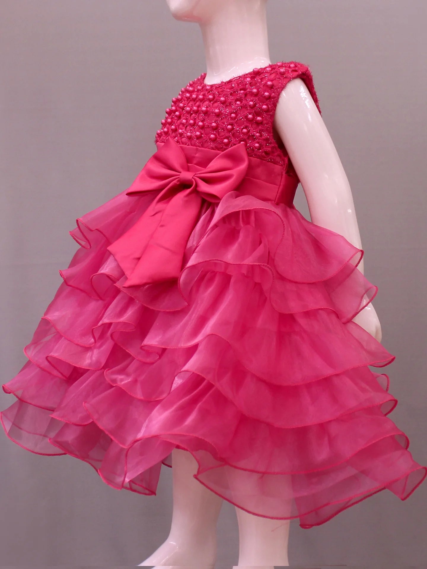 0 6 12 18 24 Months Newborn Dress Pearls Mesh Fashion Party Little Princess Baby Dress Christmas Birthday Gift New Kids Clothes