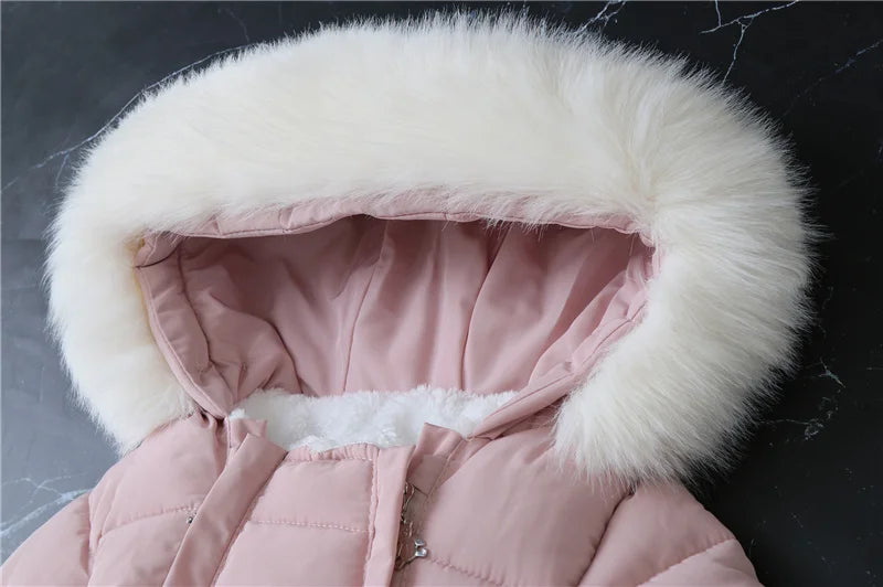 -30℃ Plus Thick Velvet Rompers Baby Padded Warm Bodysuits Clothes Winter Infant Waterproof Hooded One-Pieces Girls Boys Overalls