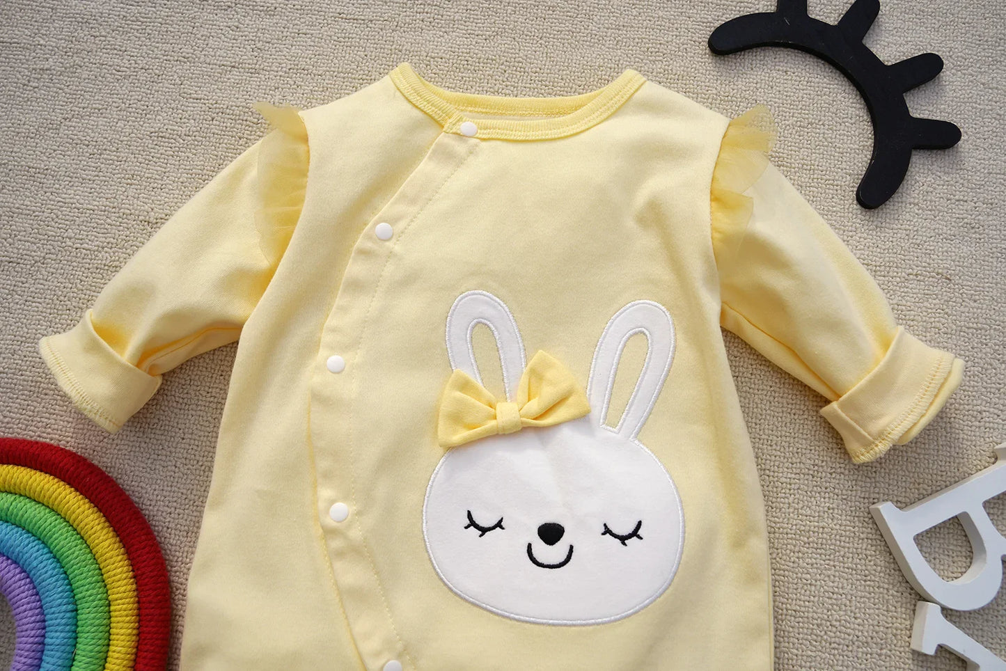 0-12Months cute Baby Rompers Newborn Girls 100%Cotton Clothes of Long Sheeve Infant Clothing Pajamas Overalls