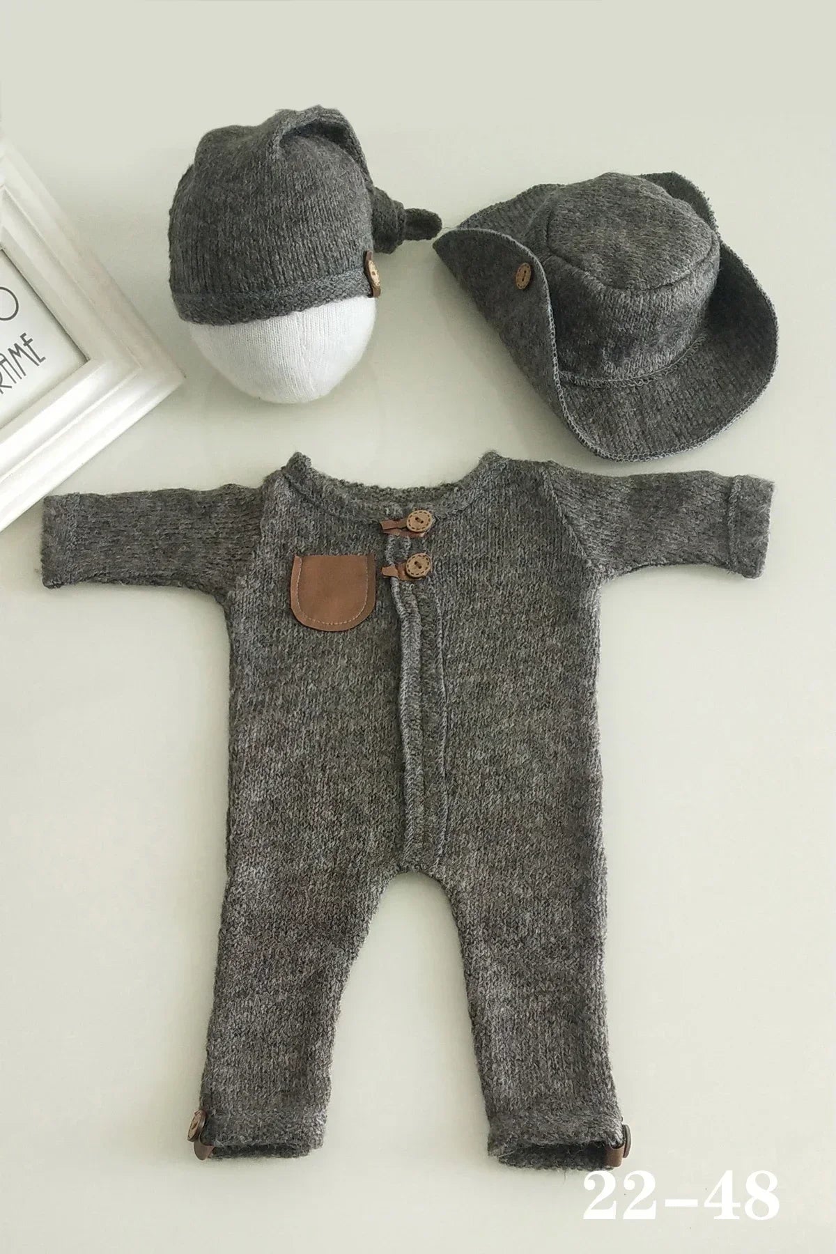 0 to 3 Months Newborn Photography Suit Baby Products Knitted Hat One Piece Dress Rompers Lace Dress Jumpsuit