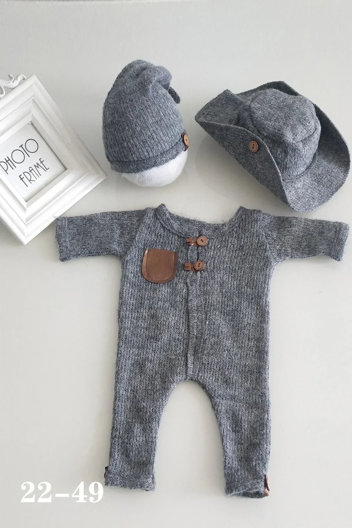 0 to 3 Months Newborn Photography Suit Baby Products Knitted Hat One Piece Dress Rompers Lace Dress Jumpsuit