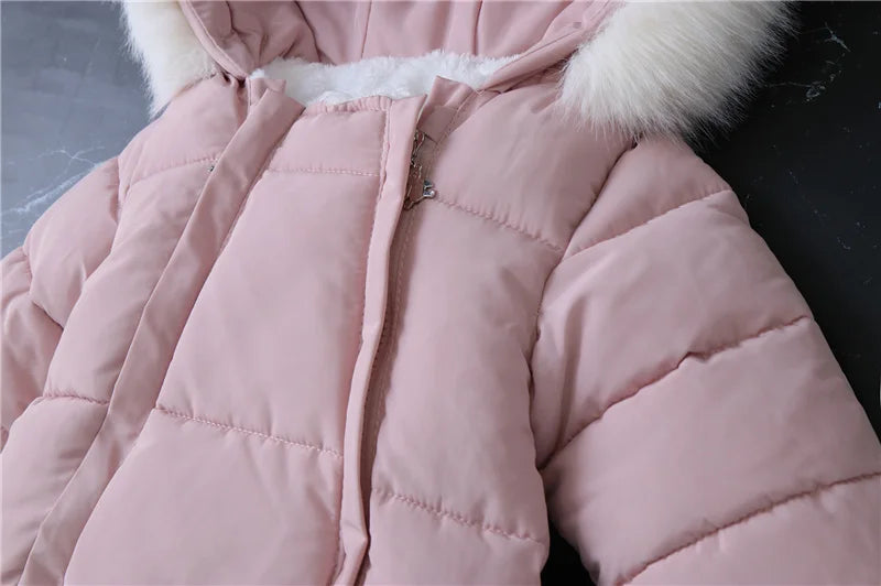 -30℃ Plus Thick Velvet Rompers Baby Padded Warm Bodysuits Clothes Winter Infant Waterproof Hooded One-Pieces Girls Boys Overalls