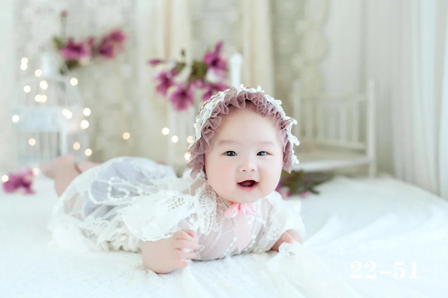 0 to 3 Months Newborn Photography Suit Baby Products Knitted Hat One Piece Dress Rompers Lace Dress Jumpsuit