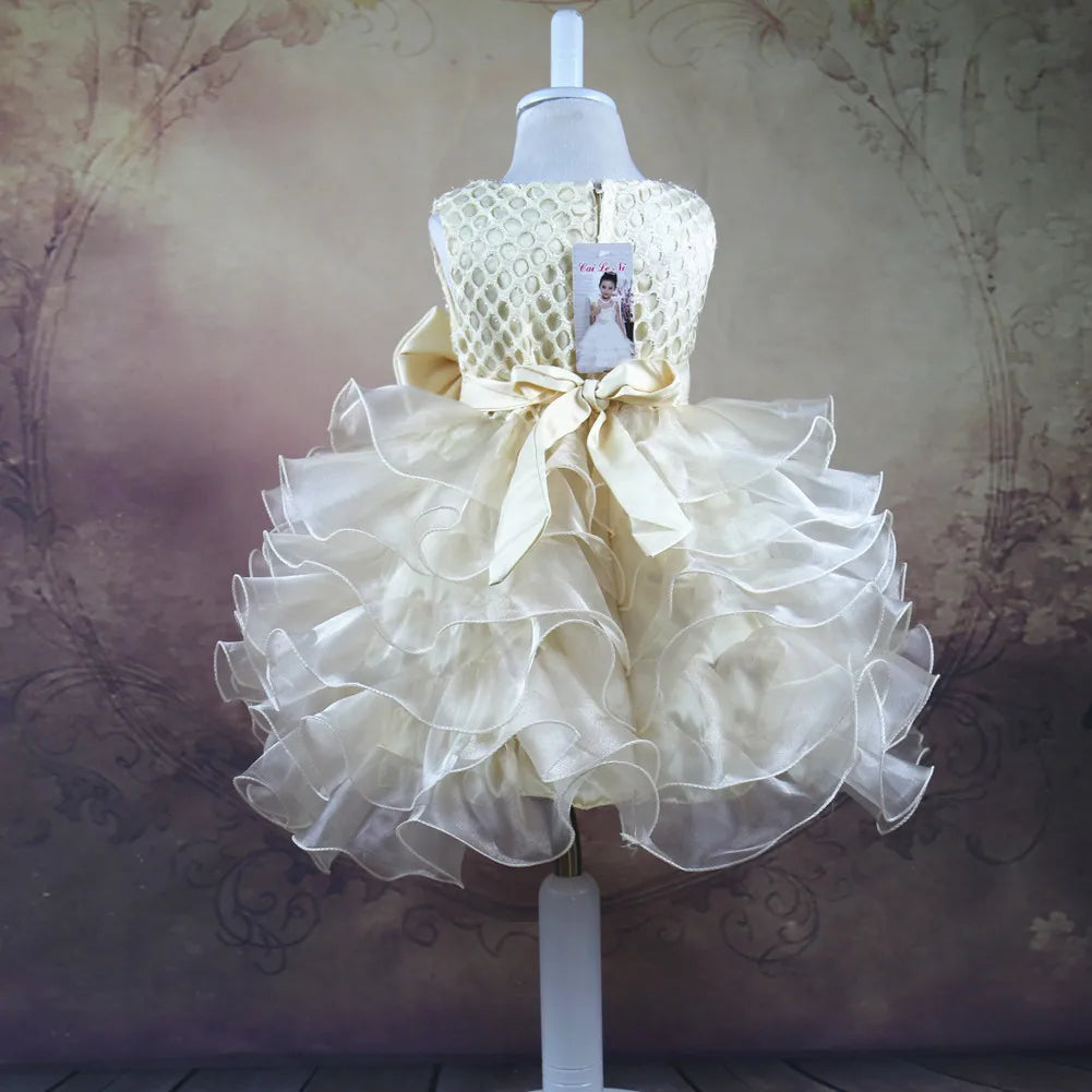 0 6 12 18 24 Months Newborn Dress Pearls Mesh Fashion Party Little Princess Baby Dress Christmas Birthday Gift New Kids Clothes