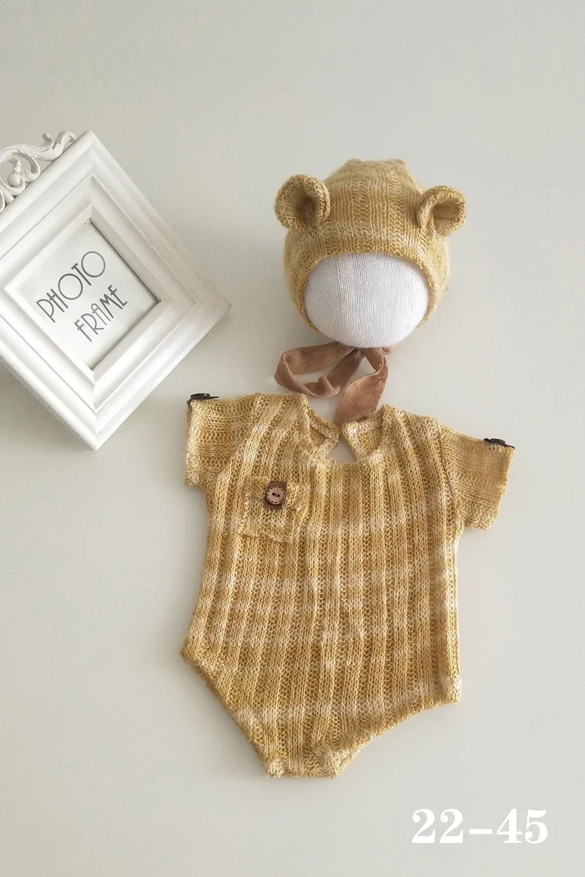 0 to 3 Months Newborn Photography Suit Baby Products Knitted Hat One Piece Dress Rompers Lace Dress Jumpsuit