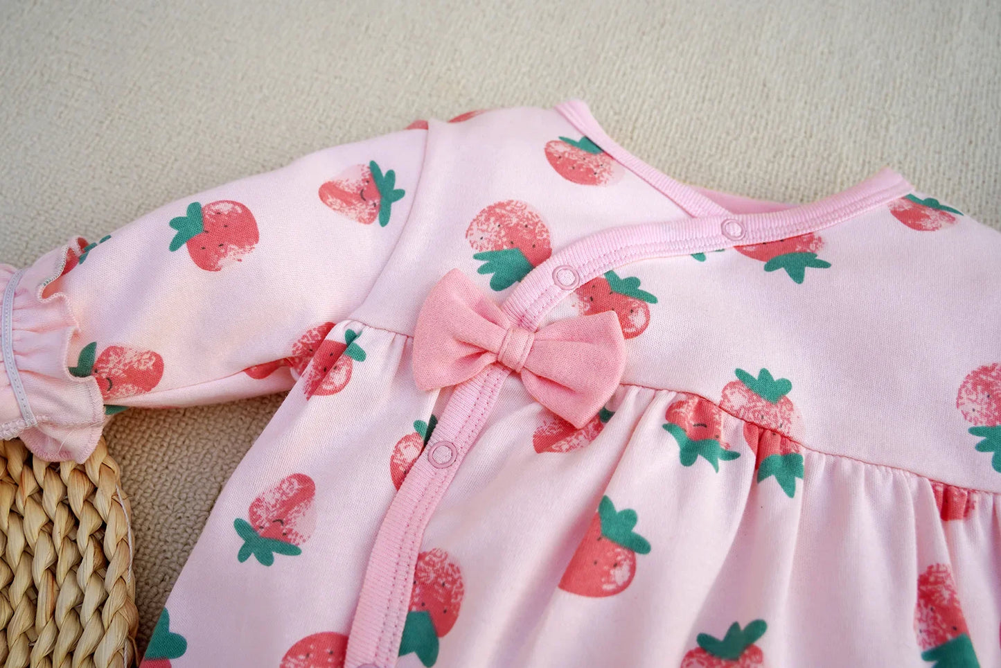 0-12Months cute Baby Rompers Newborn Girls 100%Cotton Clothes of Long Sheeve Infant Clothing Pajamas Overalls