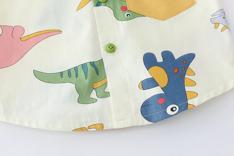Children Boys Casual dinosaur Shirt Shorts 2Pcs/Sets New Summer Baby Clothes Suit Toddler Costume Infant Outfits Kids Tracksuits