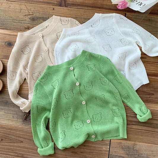 Boys Jackets Solid Color Summer Thin Type Kids Clothes Casual Baby Girl Outerwear Cardigan Coat