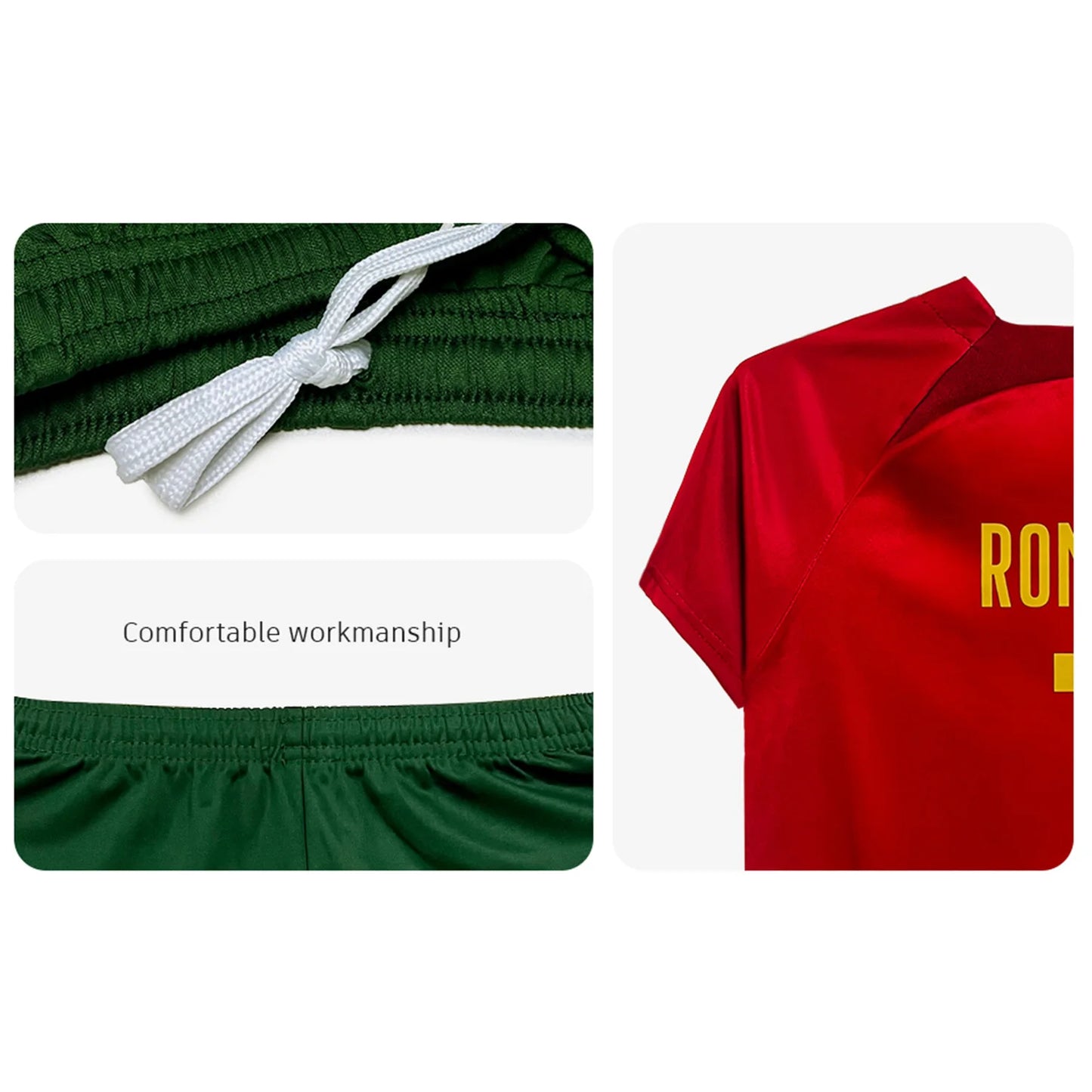 Soccer Jerseys Kids 7 Football Sports Fan for Boys Girls Youth Soccer Shirts and Shorts Stockings Set for 4-14 Years