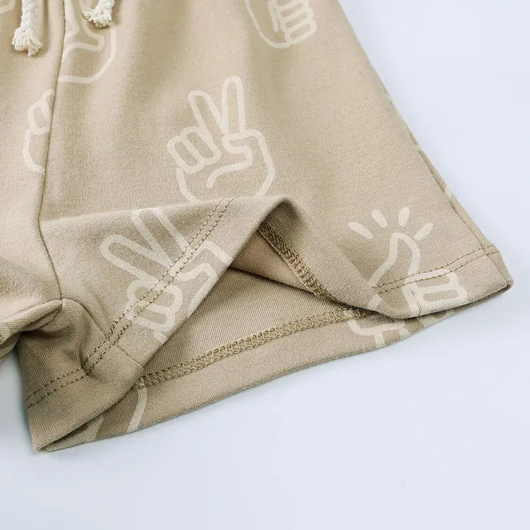 Elvesnest Kids Clothes Girls Outfit Set Cotton Linen Short Sleeve Tops Shorts Summer Baby Boy Clothes Children Clothing 1-8Years
