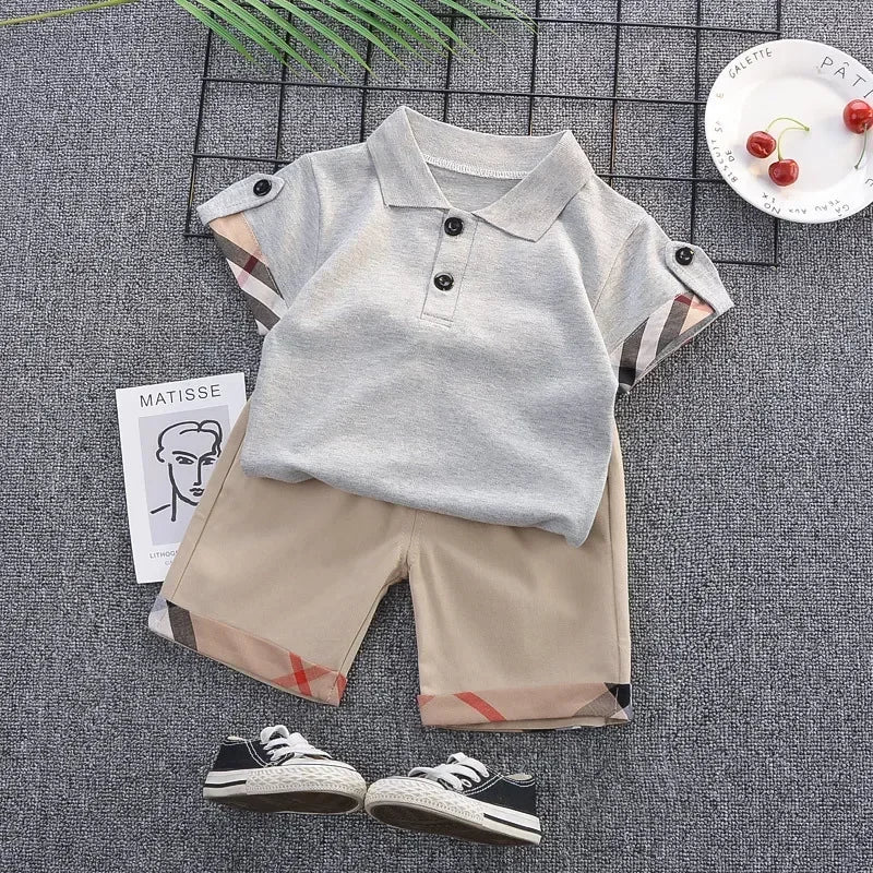 Summer New Baby Boys Clothing Sets T-shirt + Shorts Kids Girl Outfits Suits Children Wear Infant Toddler Tee Shirts + Pants