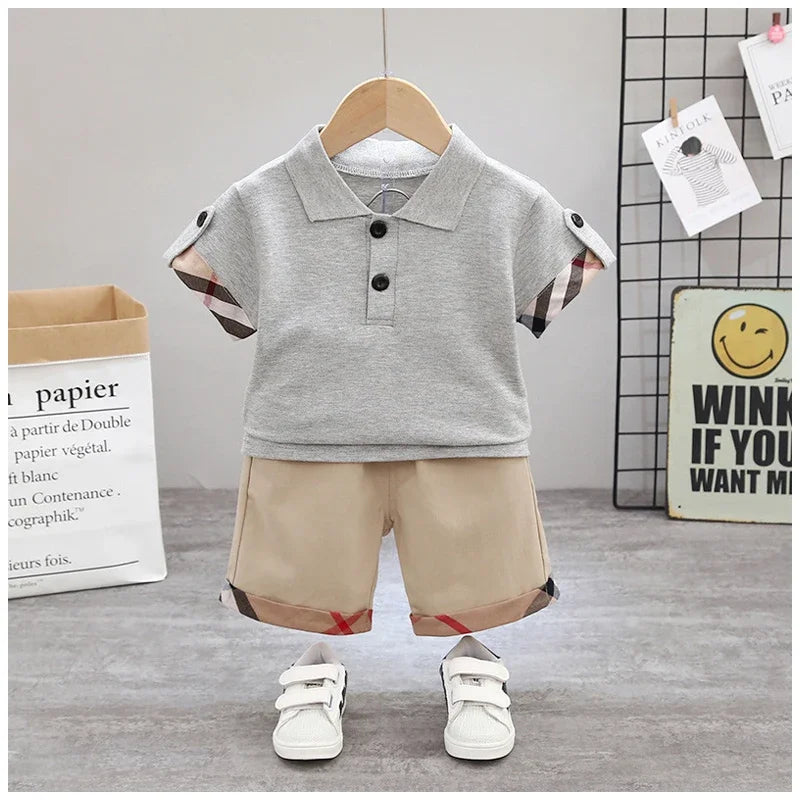 Summer New Baby Boys Clothing Sets T-shirt + Shorts Kids Girl Outfits Suits Children Wear Infant Toddler Tee Shirts + Pants