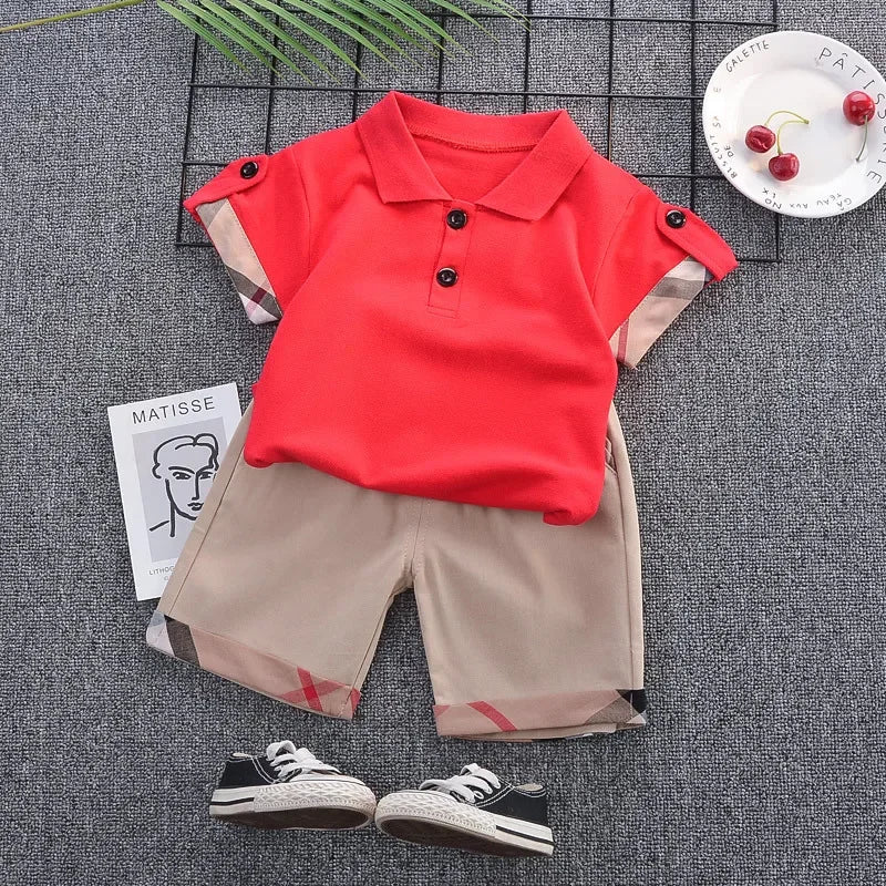 Summer New Baby Boys Clothing Sets T-shirt + Shorts Kids Girl Outfits Suits Children Wear Infant Toddler Tee Shirts + Pants