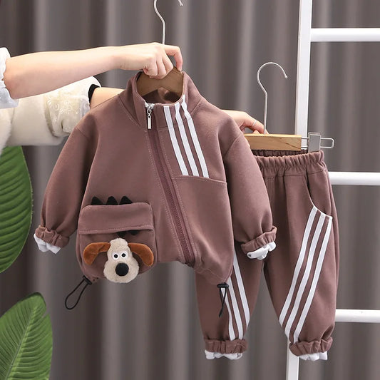 Boys Clothing Sets Spring Autumn 2024 Children Cotton Jackets Pants 2pcs Sports Suit For Baby Tracksuits Kids Outfits Toddler 5Y