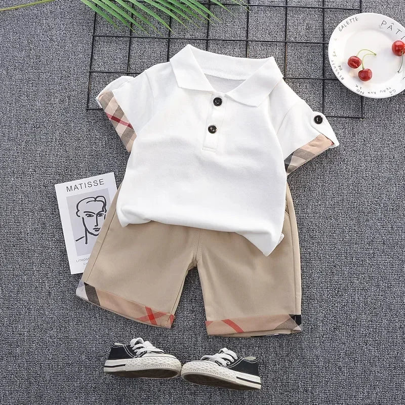 Summer New Baby Boys Clothing Sets T-shirt + Shorts Kids Girl Outfits Suits Children Wear Infant Toddler Tee Shirts + Pants