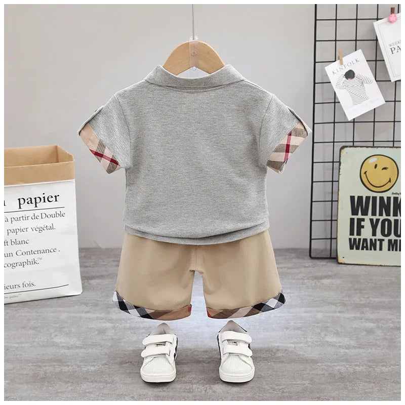Summer New Baby Boys Clothing Sets T-shirt + Shorts Kids Girl Outfits Suits Children Wear Infant Toddler Tee Shirts + Pants