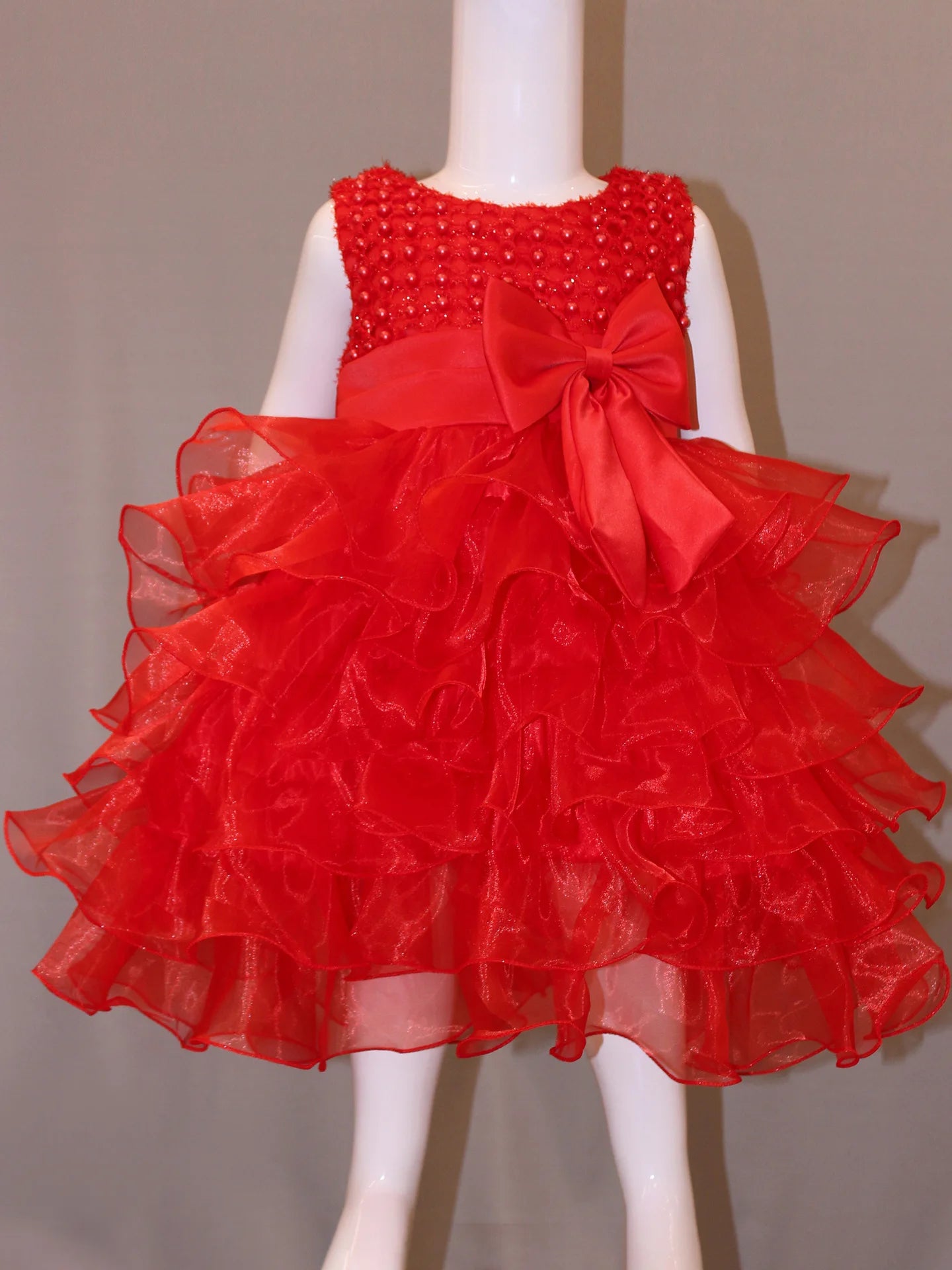 0 6 12 18 24 Months Newborn Dress Pearls Mesh Fashion Party Little Princess Baby Dress Christmas Birthday Gift New Kids Clothes